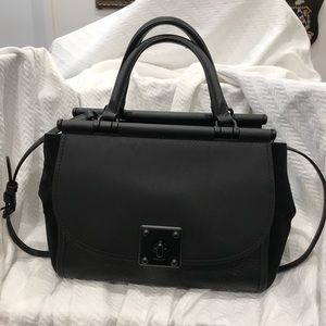 New Coach leather & suede bag. Black hardware.